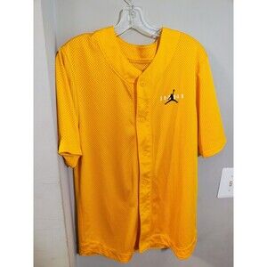 Rare HTF Air Jordan Taxi Yellow Mesh Baseball Jersey Size Medium
